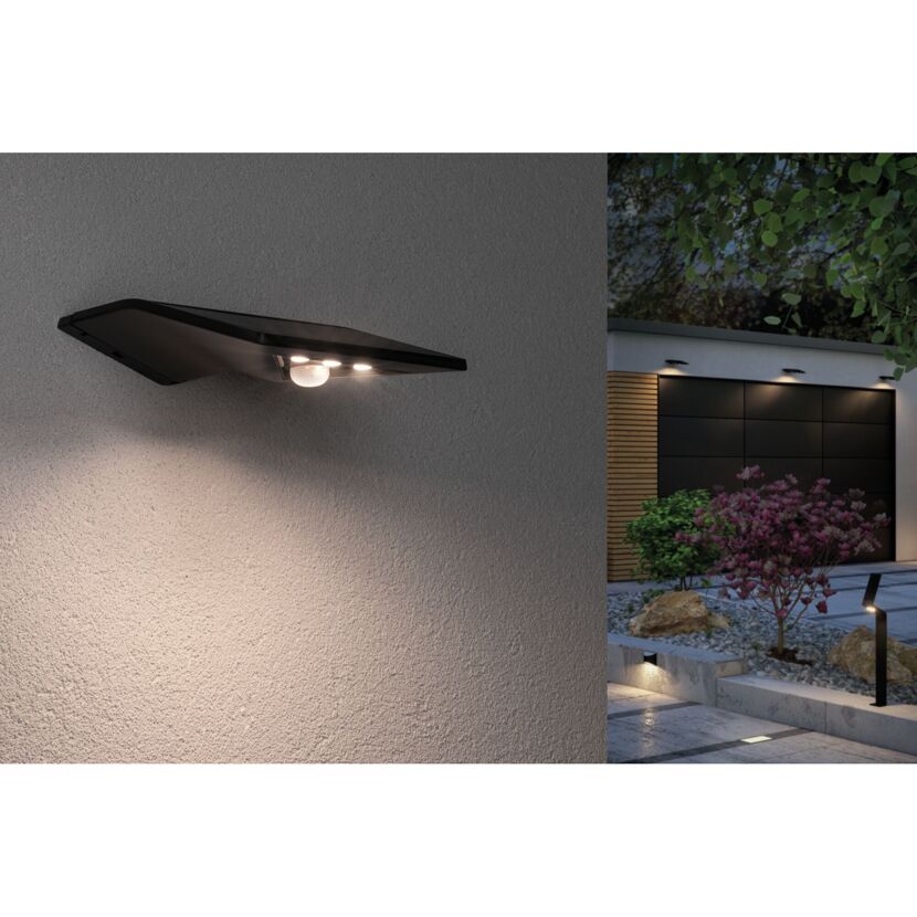 Solar-Wandleuchte 'Yoko' mit Bewegungsmelder 40 lm