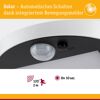 Solar-Außenwandleuchte 'Ryse' mit Bewegungssensor 145 lm warmweiß IP 44 15,4 x 4,1 cm