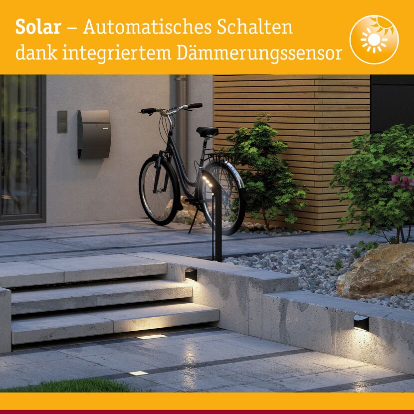 Solar-Außenwandleuchte 'Elliot' 5 lm 10 x 8 x 5,3 cm