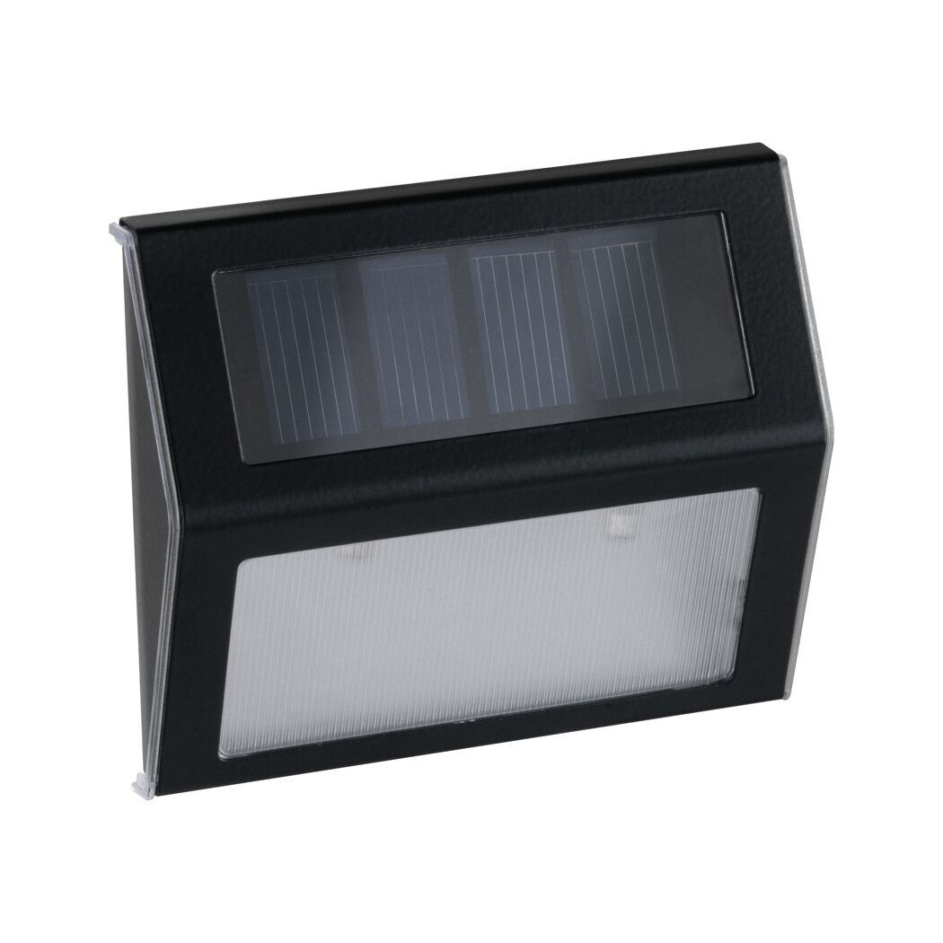 Schwarze Solar-Treppenleuchte