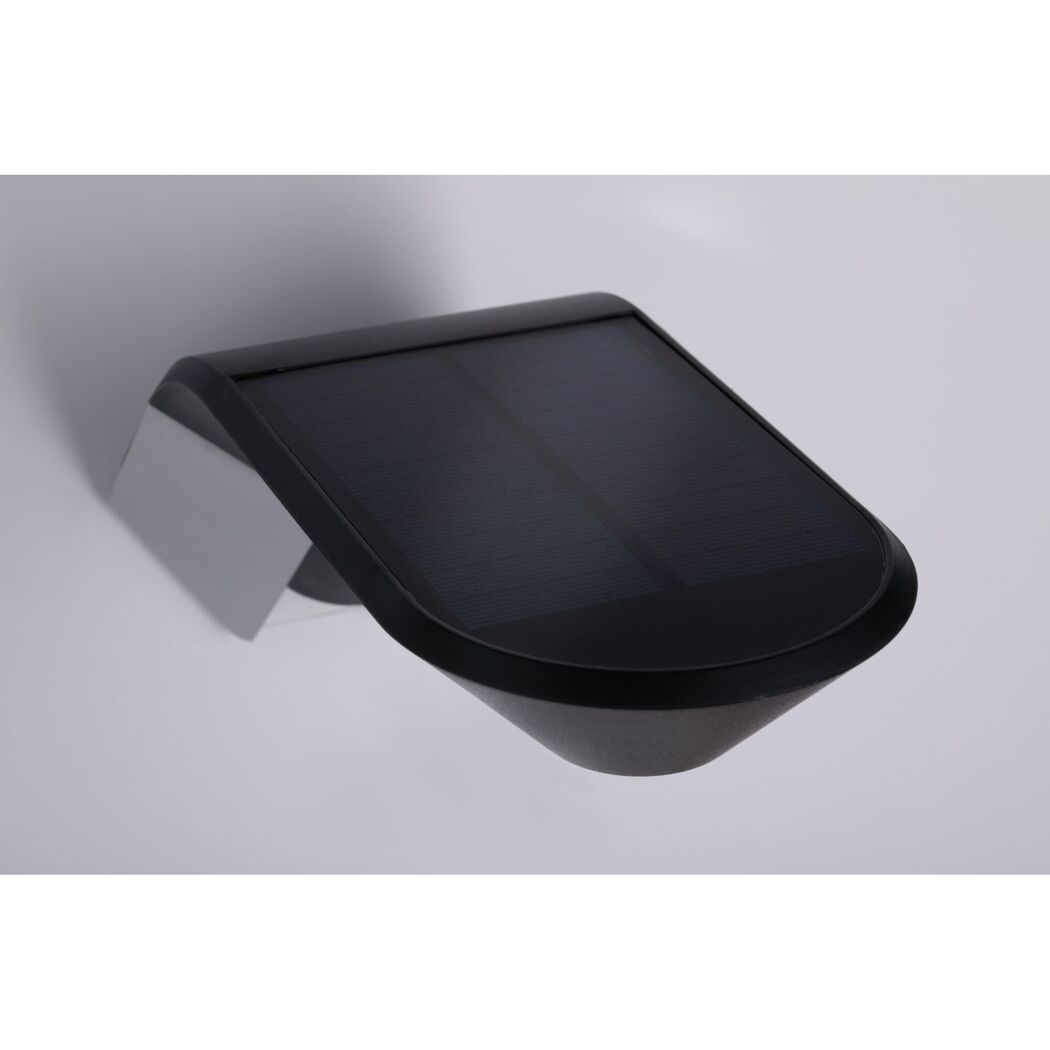 Schwarze Solar-Wandleuchte Soley