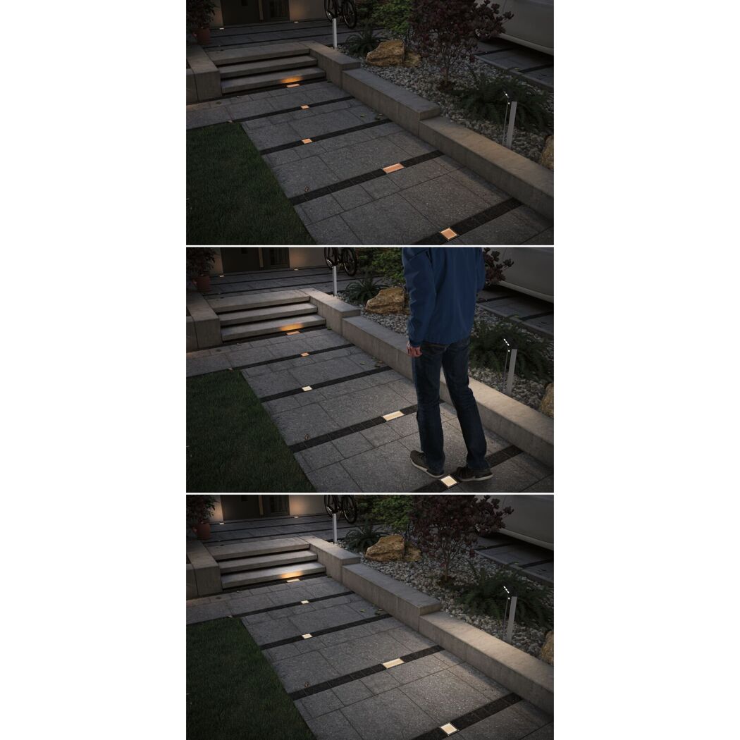 Beleuchteter Weg mit Solar BodenEBL Aron