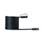 Schwarzes Plug & Shine Kabel, aufgerollt