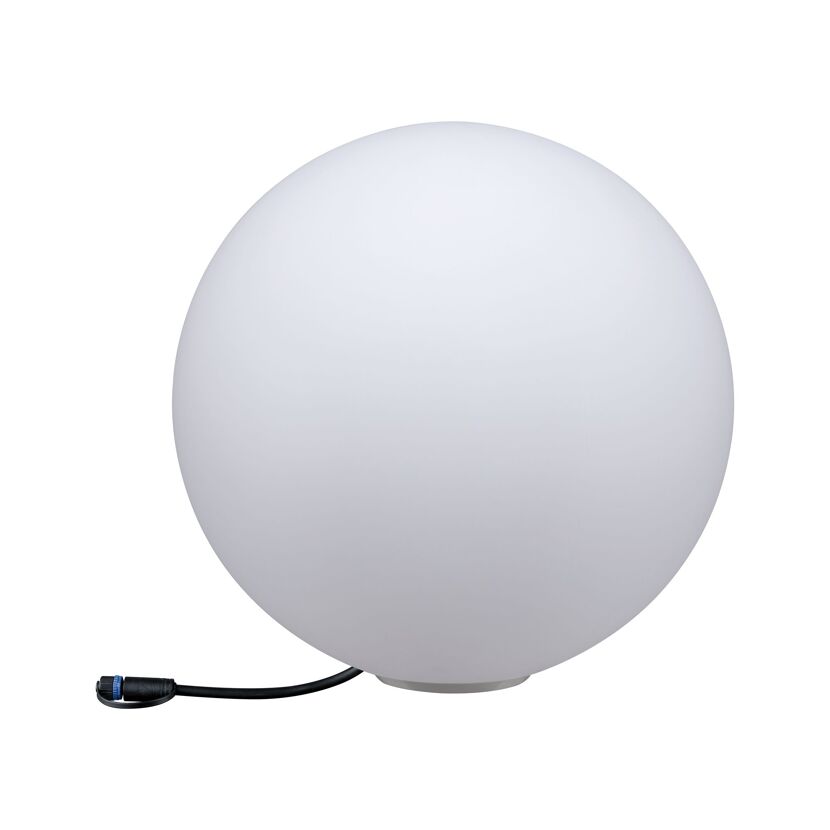 Weiße Plug&Shine Kugel IP65 mit Kabel