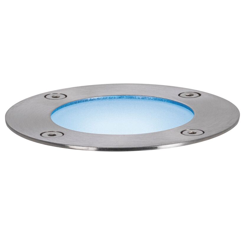 Rundes Bodenlicht mit blauem Schein