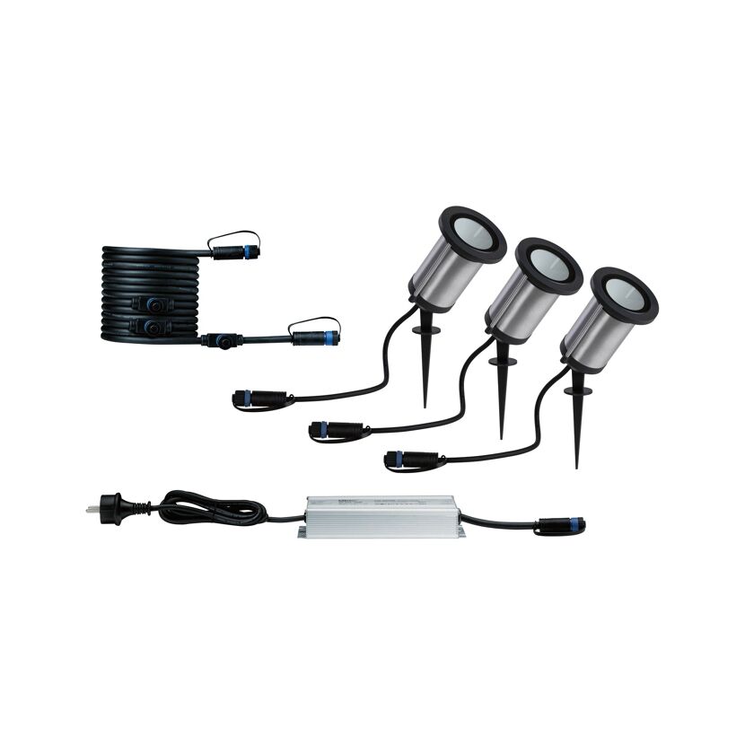 Spot Basisset 'Plug & Shine Classic' Erdspieß 3 x 5,1 W