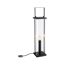 Schwarze Laterne P&S classic Lantern IP44 mit eingeschaltetem Leuchtmittel