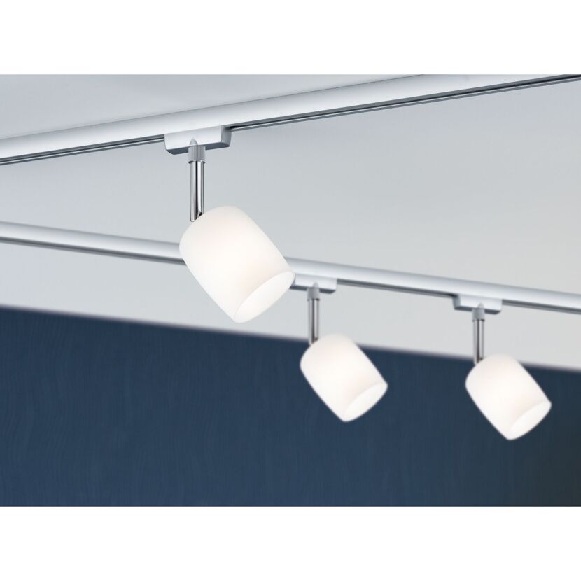 Schienenspot URail 'Blossom' G9 maximal 10 W Chrom matt/Satin