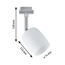 Schienenspot URail 'Blossom' G9 maximal 10 W Chrom matt/Satin