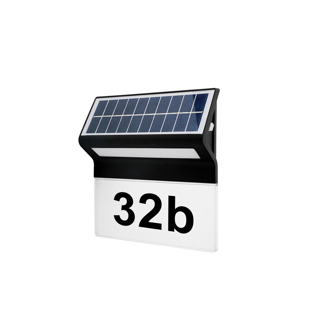 Solar-Hausnummernleuchte 10 lm neutralweiß IP 44 24,2 x 22,7 x 5,1 cm