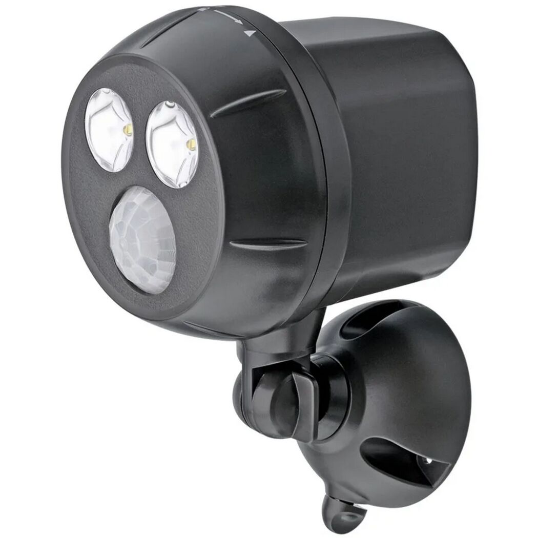 Schwarzer Mr. Beams LED-Strahler mit Bewegungsmelder