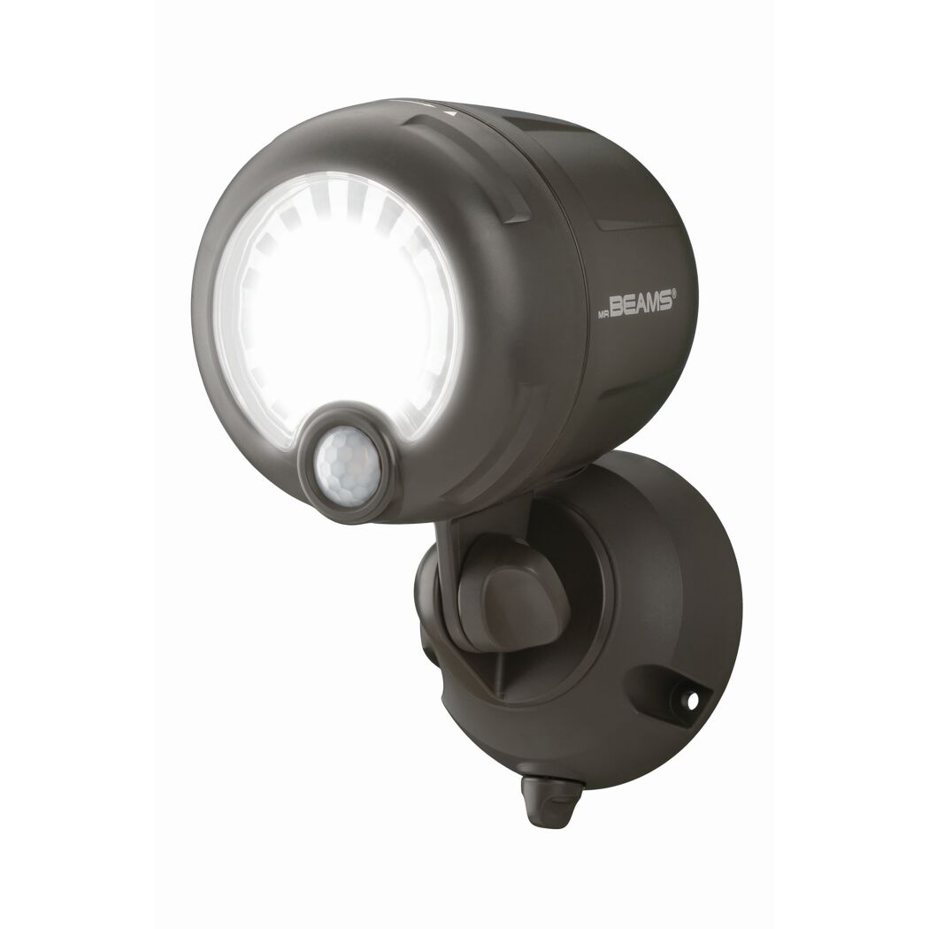 Brauner Mr Beams LED-Außenstrahler mit Bewegungssensor.