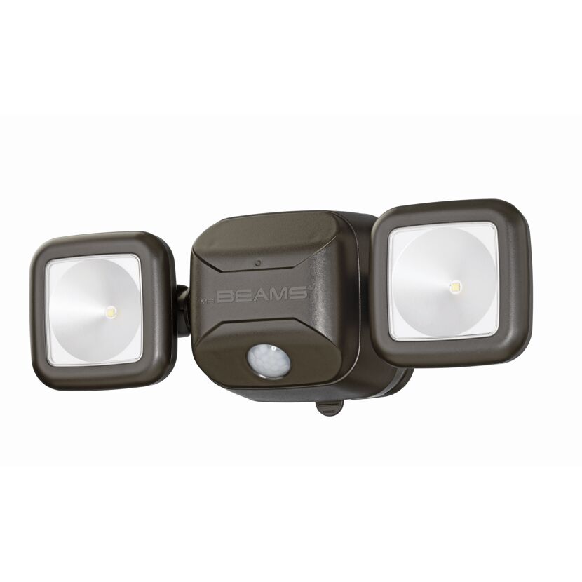 LED-Außenstrahler mit Bewegungssensor braun 500 lm