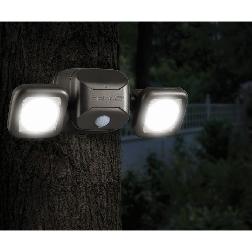 LED-Außenstrahler mit Bewegungssensor braun 500 lm