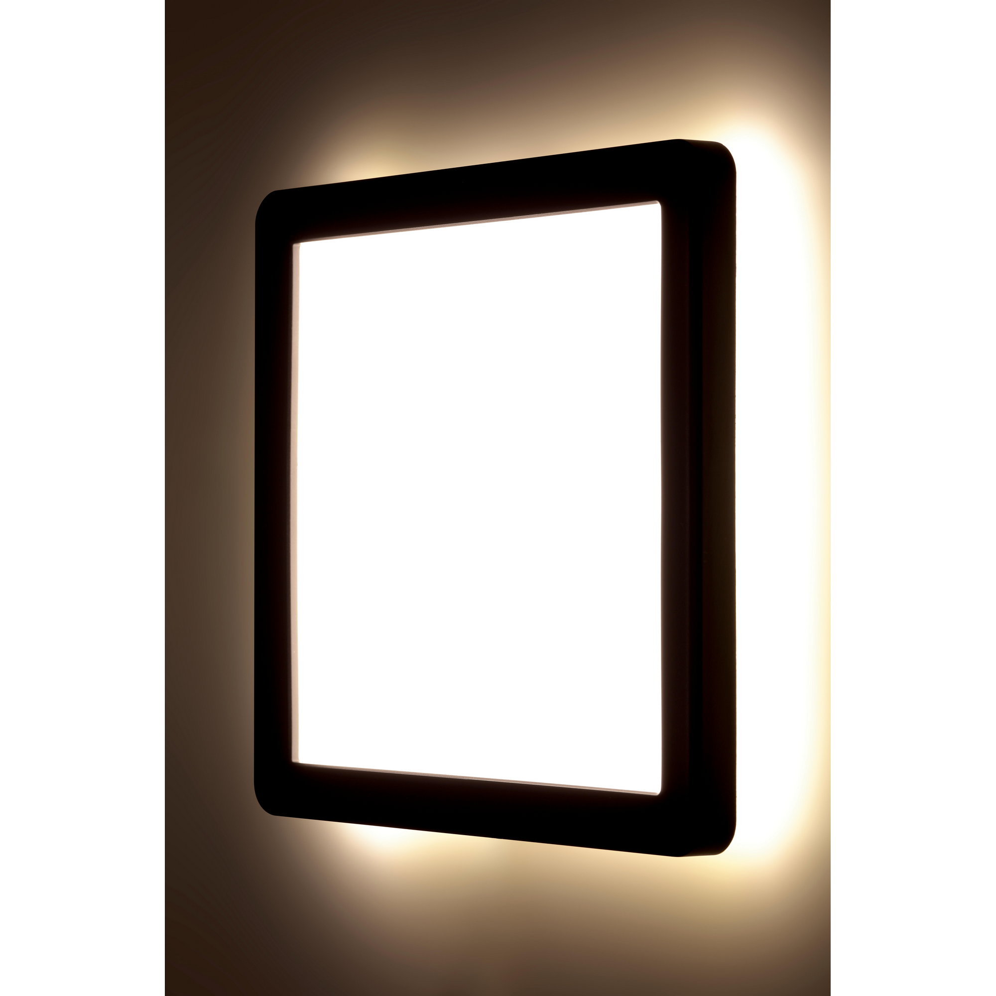 LED-Außenwandleuchte schwarz 19 x 19 x 2,8 cm, mit Backlight + product picture