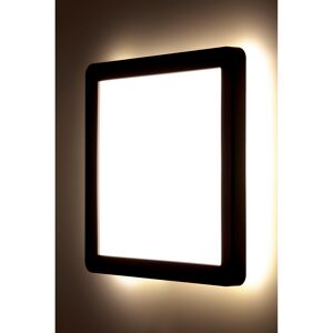 LED-Außenwandleuchte schwarz 19 x 19 x 2,8 cm, mit Backlight
