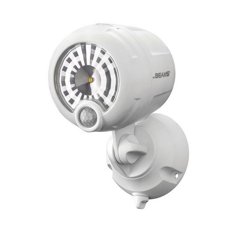 Weißer Mr. Beams LED-Strahler mit Bewegungsmelder