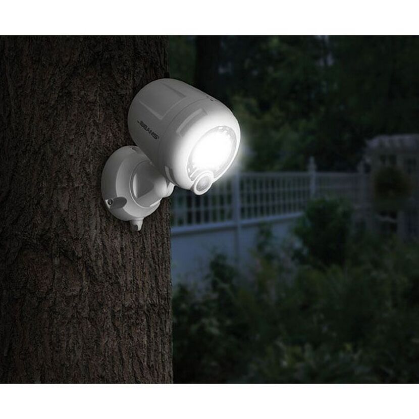 Mr. Beams LED-Strahler weiß an Baum montiert