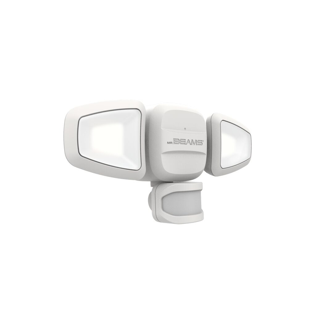 Weißer Mr. Beams LED-Strahler mit Bewegungsmelder