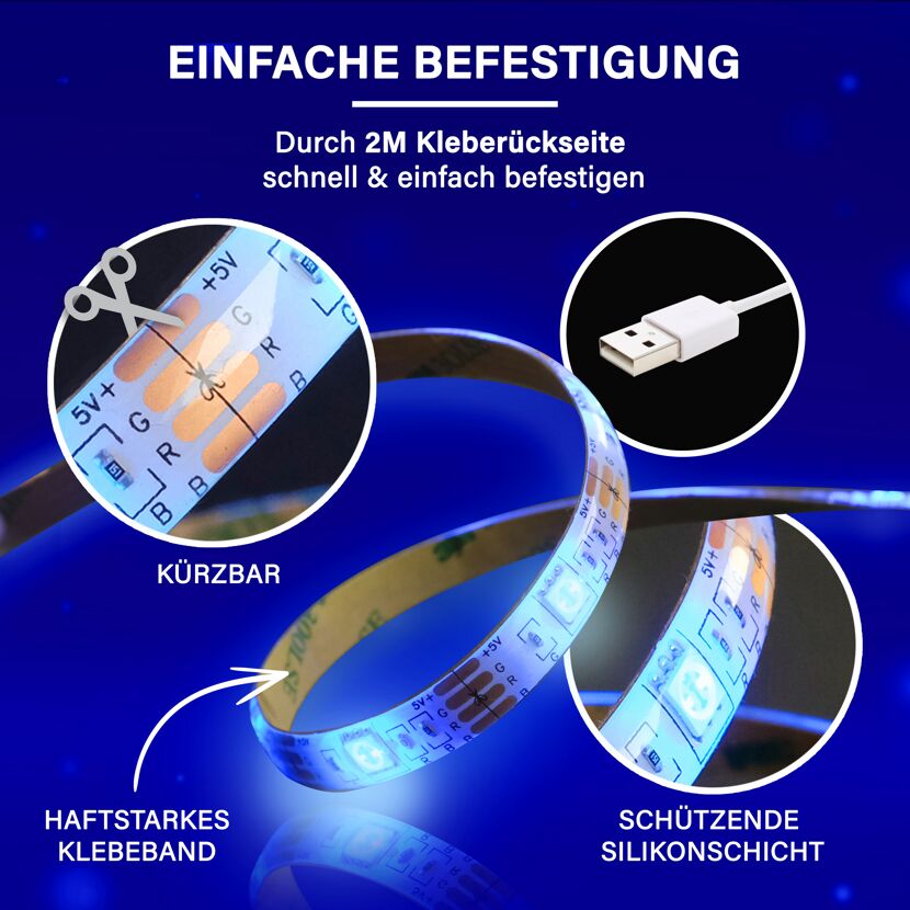 LED-Strip RGB 10 W 2 m