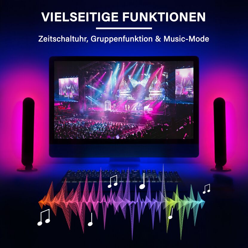 LED-Lighbar RGB 5 W inklusive Fernbedienung