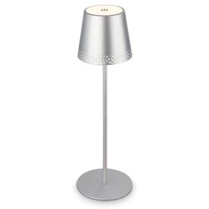 Akku-LED-Tischleuchte 'Kiki' 38 cm 3000K 2,6W 280lm dimmbar chrom-matt