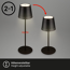 Akku-LED-Tischleuchte 'Kiki' 38 cm 3000K 2,6W 280lm dimmbar schwarz