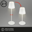 Akku-LED-Tischleuchte 'Kiki' 38 cm 3000K 2,6W 280lm dimmbar weiß