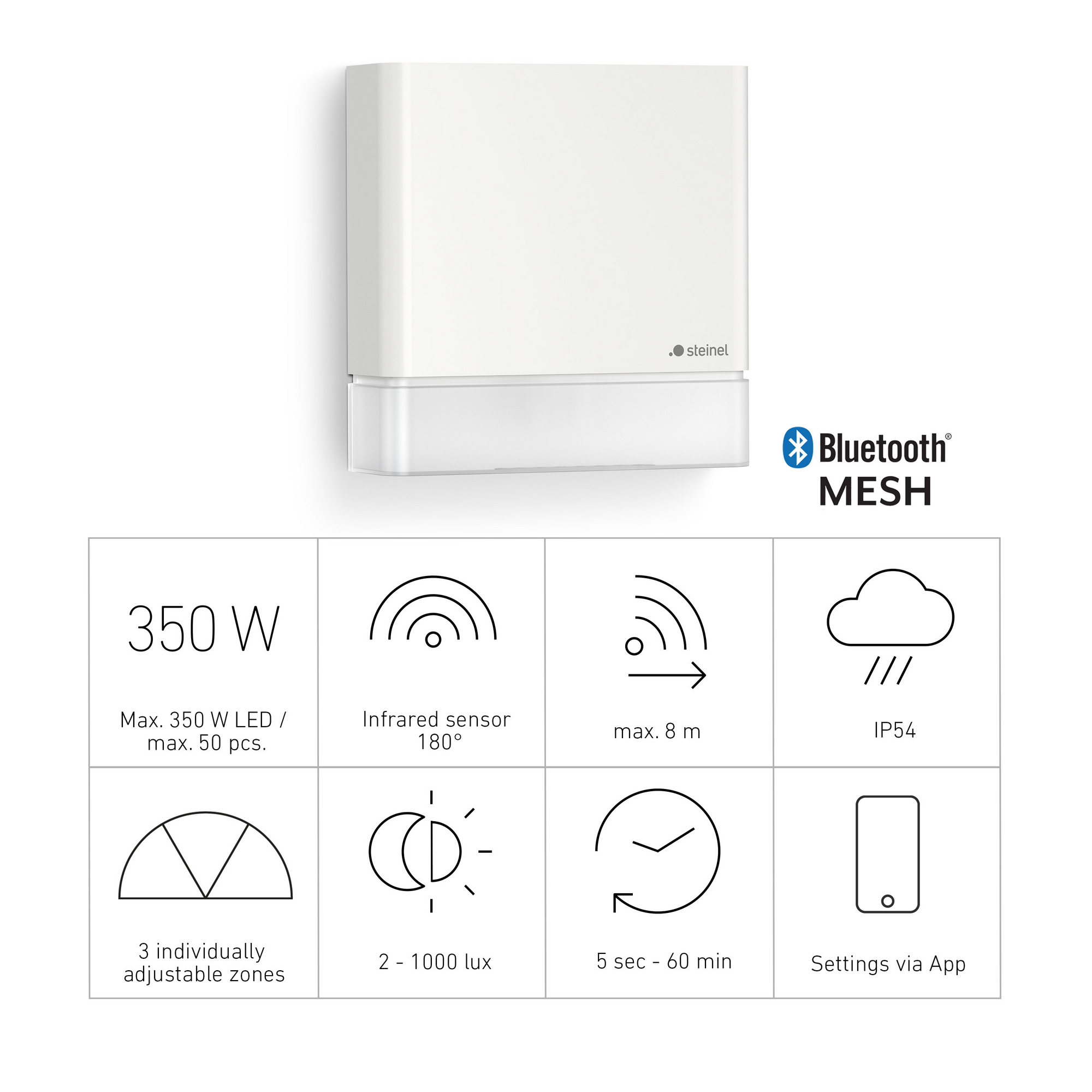 Bewegungsmelder 'IS 180 digi' 180° 8 m weiß mit smartem Sensor + product picture