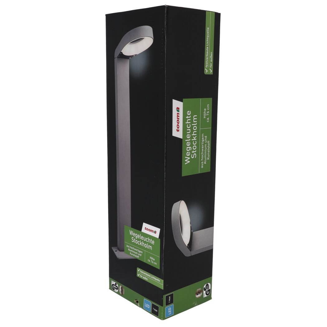 LED-Wegeleuchte 'Stockholm' 670 lm neutralweiß IP 44 Ø 15 x 76 cm