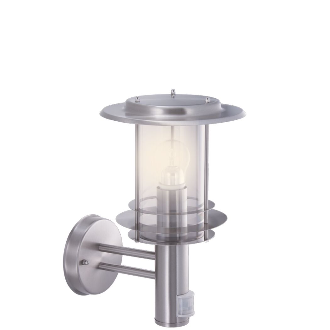 Außenwandleuchte 'Inox' mit Bewegungssensor 20 W IP 44 Ø 21,3 x 34 cm