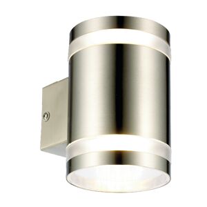 LED-Aussenwandleuchte 'Lotse Up & Down' Edelstahl Ø 9 x 13,2 cm