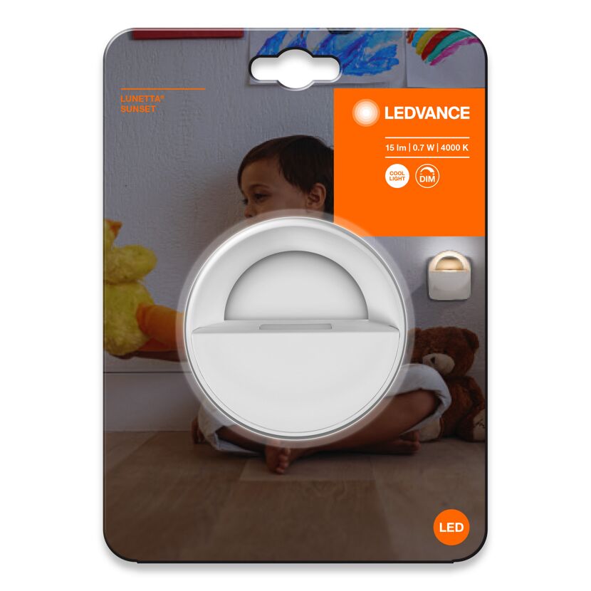 LED-Nachtlicht 'Lunetta Sunset' weiß dimmbar Ø 75 mm