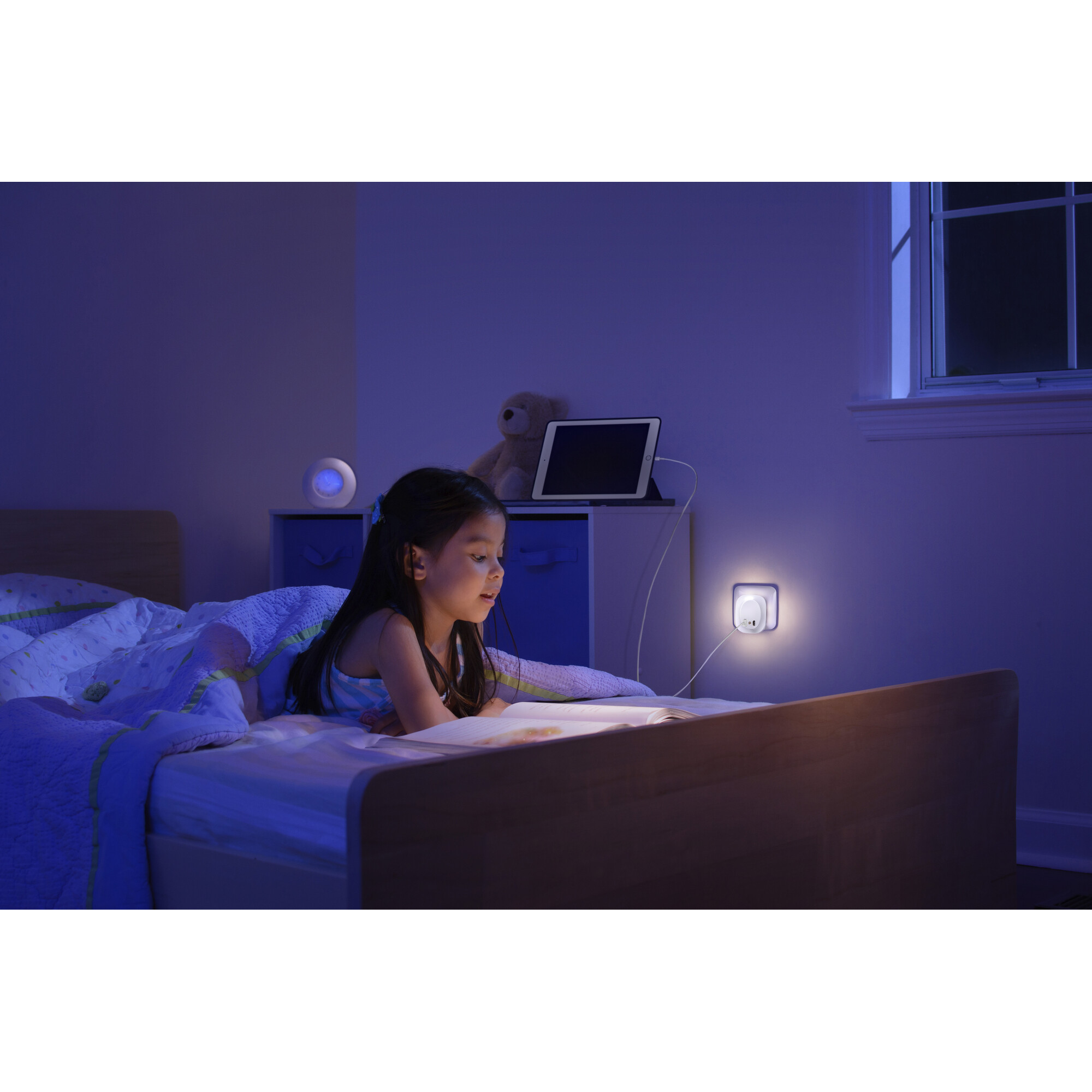 LED-Nachtlicht 'Lunetta Edge' weiß USB A/C 58 x 60 x 70 mm + product picture