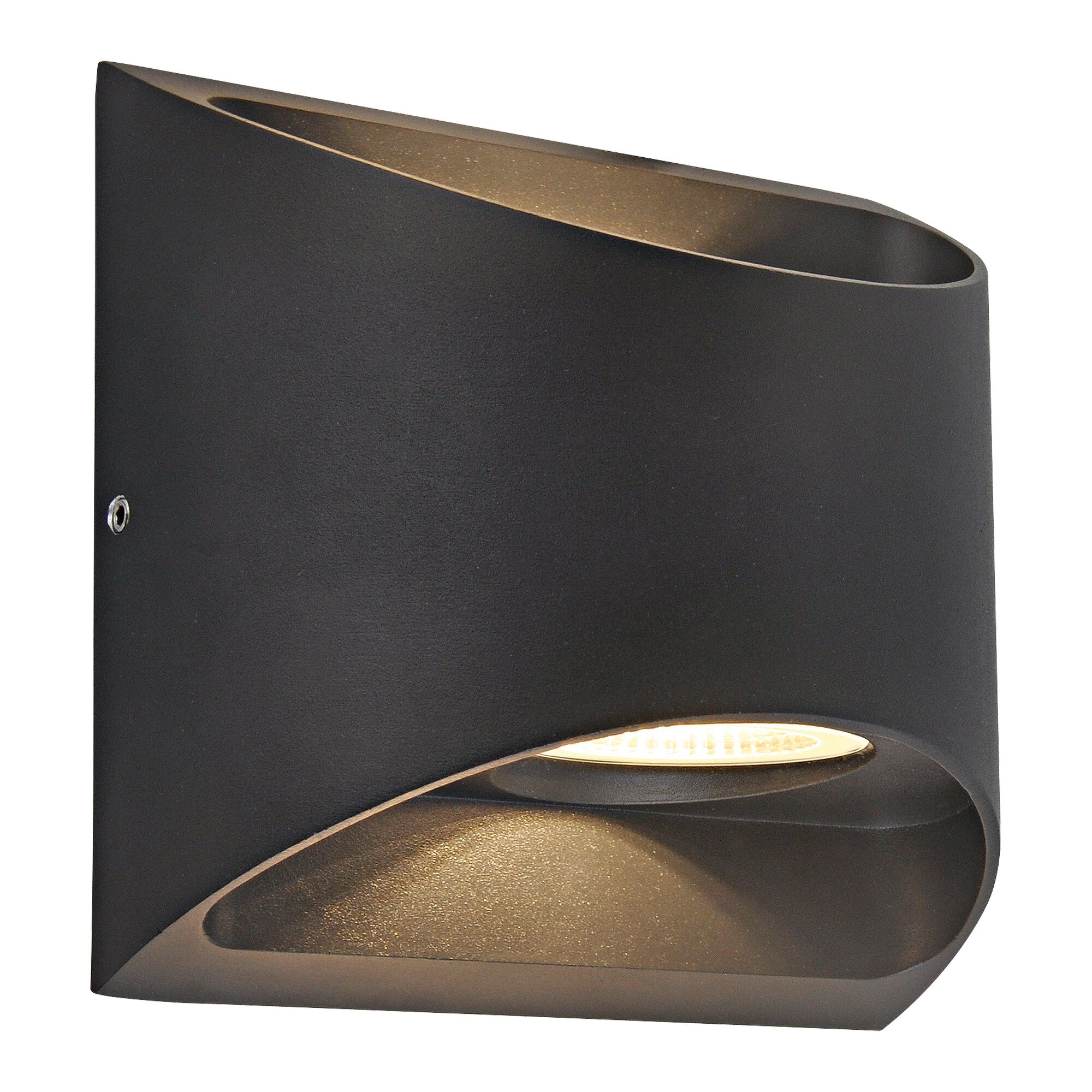 Schwarze Außenwandleuchte Peking