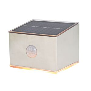 Solar-Wandleuchte 'Brasilia' silbern 10 x 9,6 x 7,8 cm