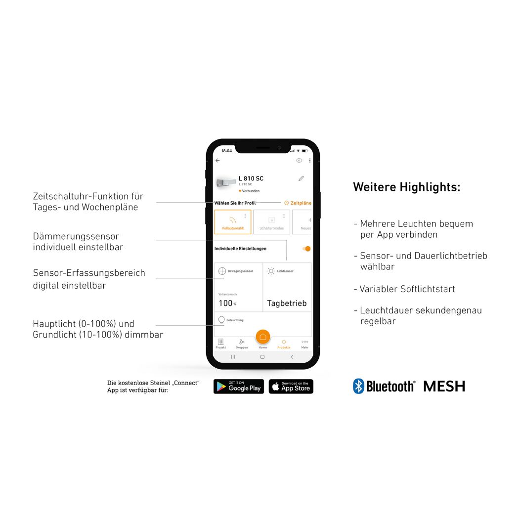 Steinel Connect App Ansicht