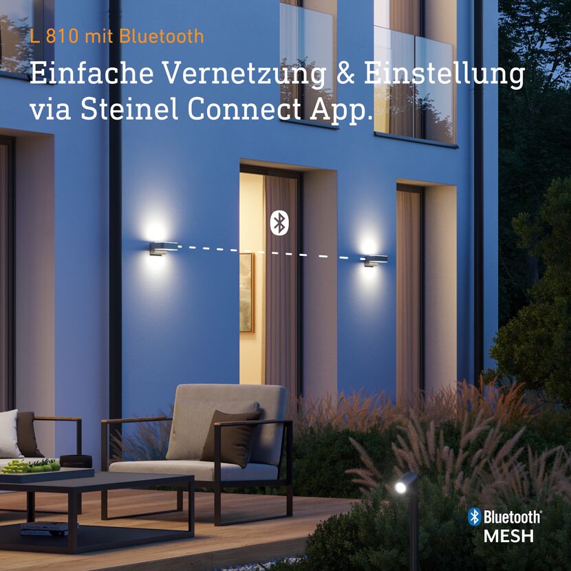 LED-Außenleuchte 'L 810 SC' mit Sensor anthrazit 679 lm