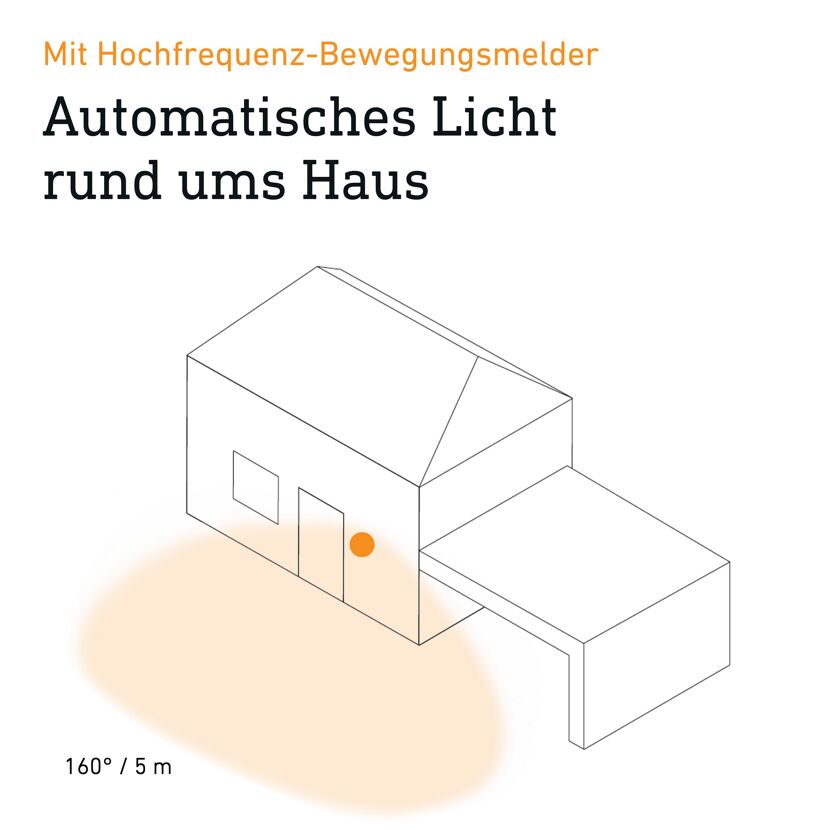 LED-Außenleuchte 'L 810 SC' mit Sensor anthrazit 679 lm