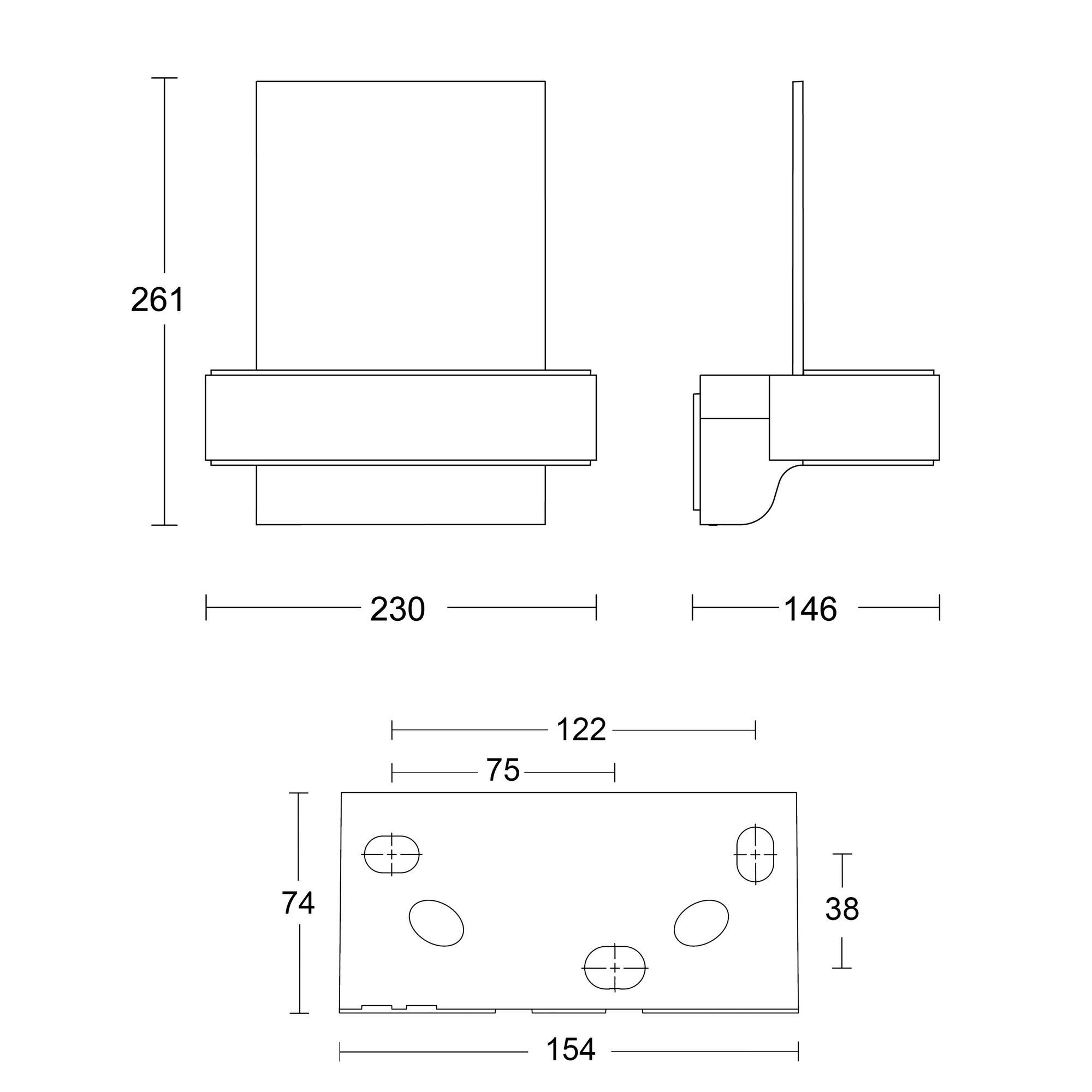 LED-Hausnummernleuchte 'L 820 SC' mit Sensor anthrazit 679 lm + product picture