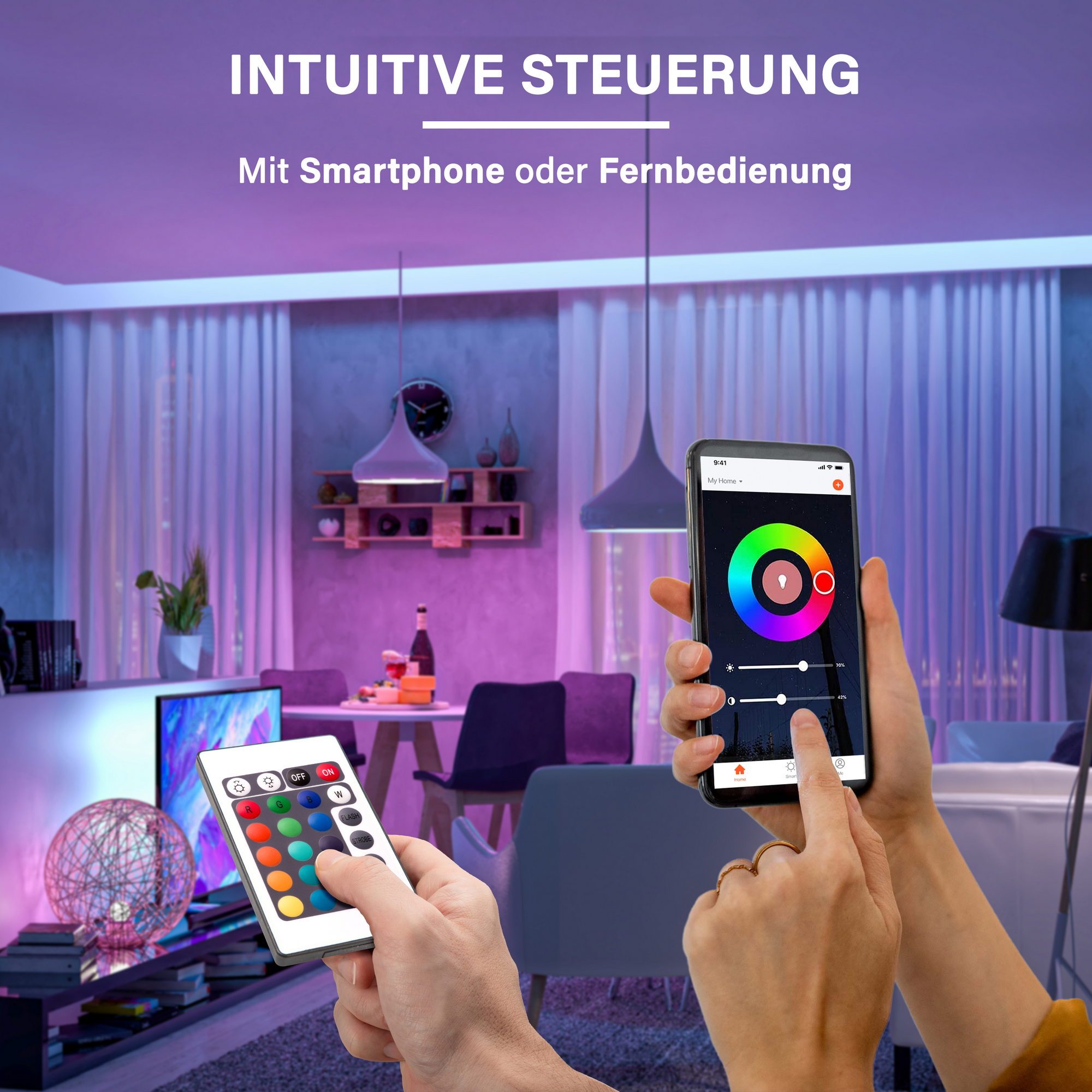 LED-Streifen 5 m RGB 18 W