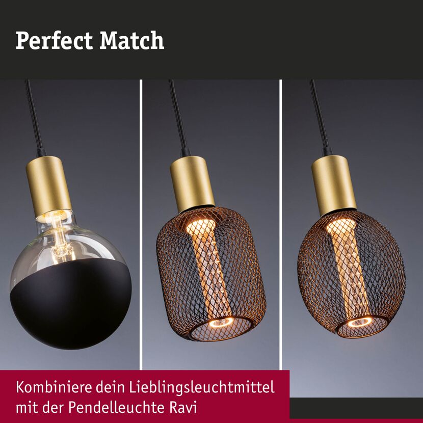 Pendelleuchte 'Ravi' E27 maximal 60 W Gold