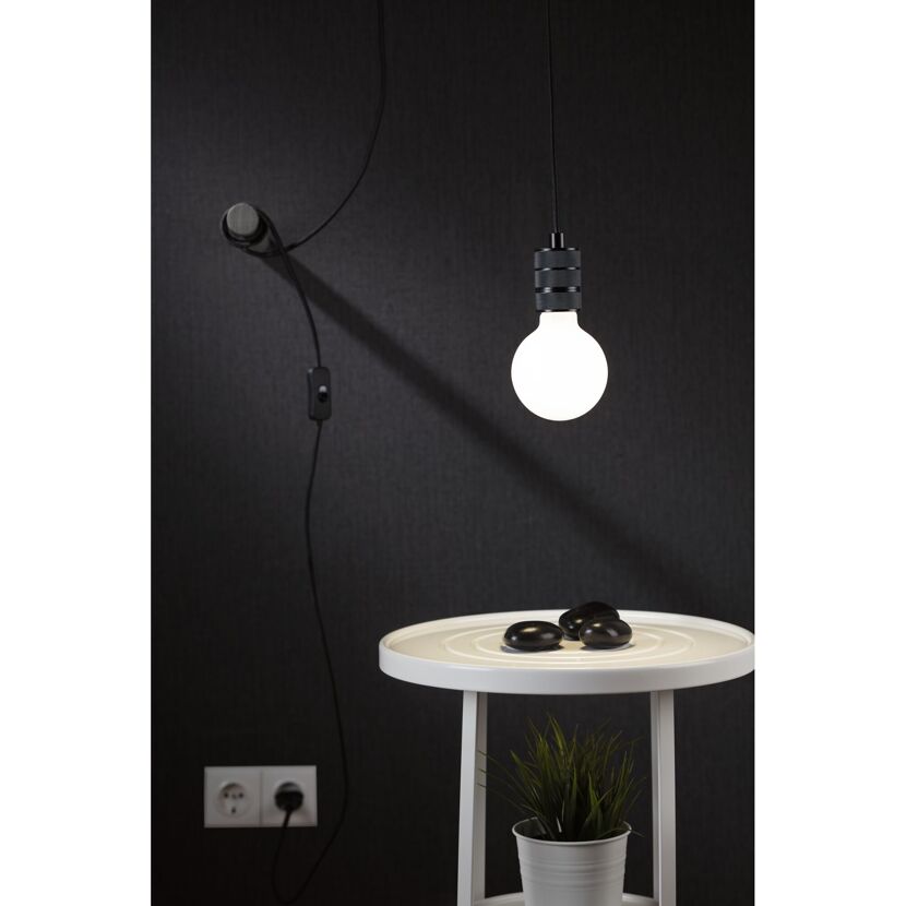 Pendelleuchte 'Tilla' E27 maximal 20 W incl Stecker Graphitschwarz