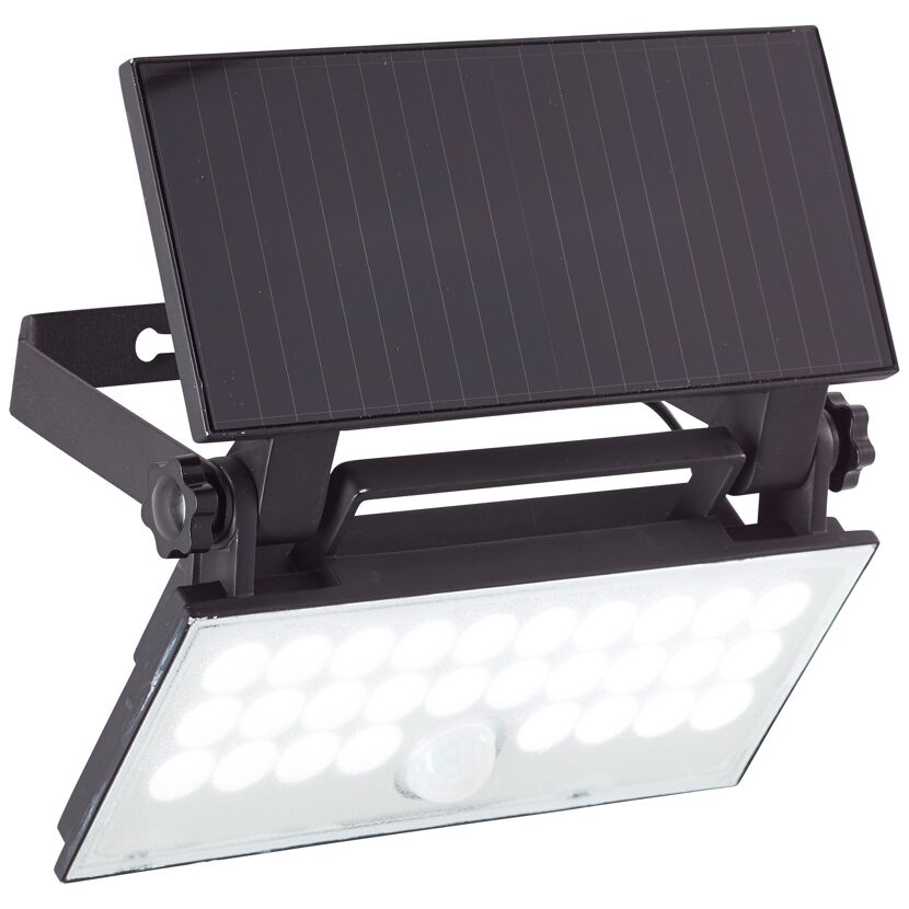Solar-LED-Außenwandleuchte 'Luton' mit Bewegungsmelder 19,5 x 4,3 x 19,1 cm schwarz