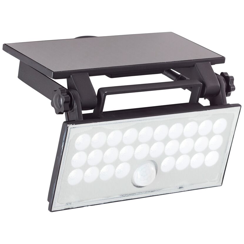 Solar-LED-Außenwandleuchte 'Luton' mit Bewegungsmelder 19,5 x 4,3 x 19,1 cm schwarz