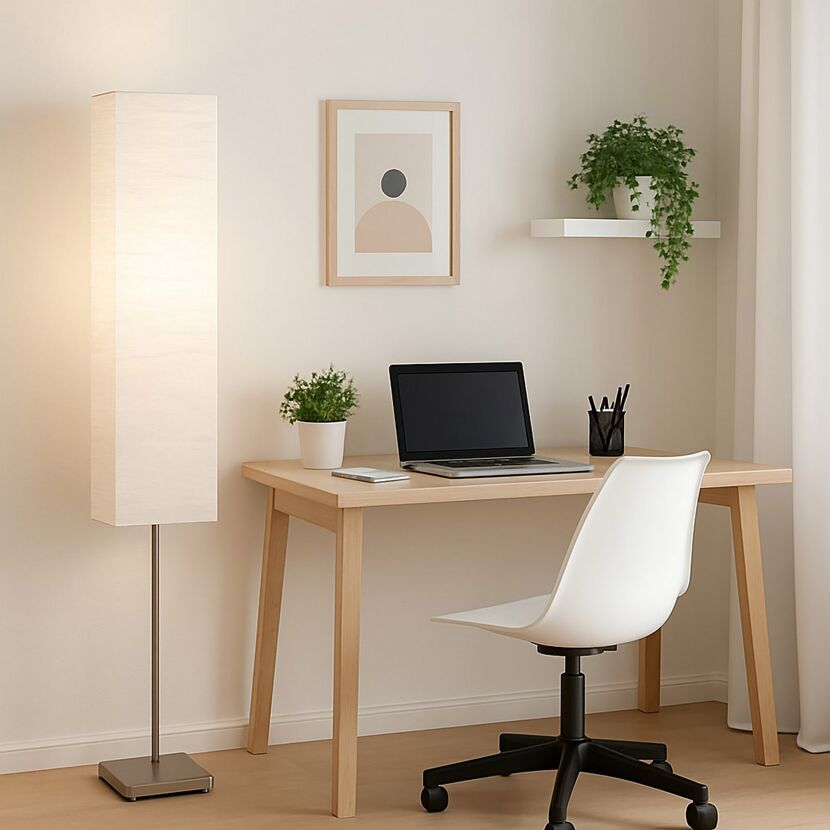 Papierstehleuchte 'Nerva' titanweiß 150 cm