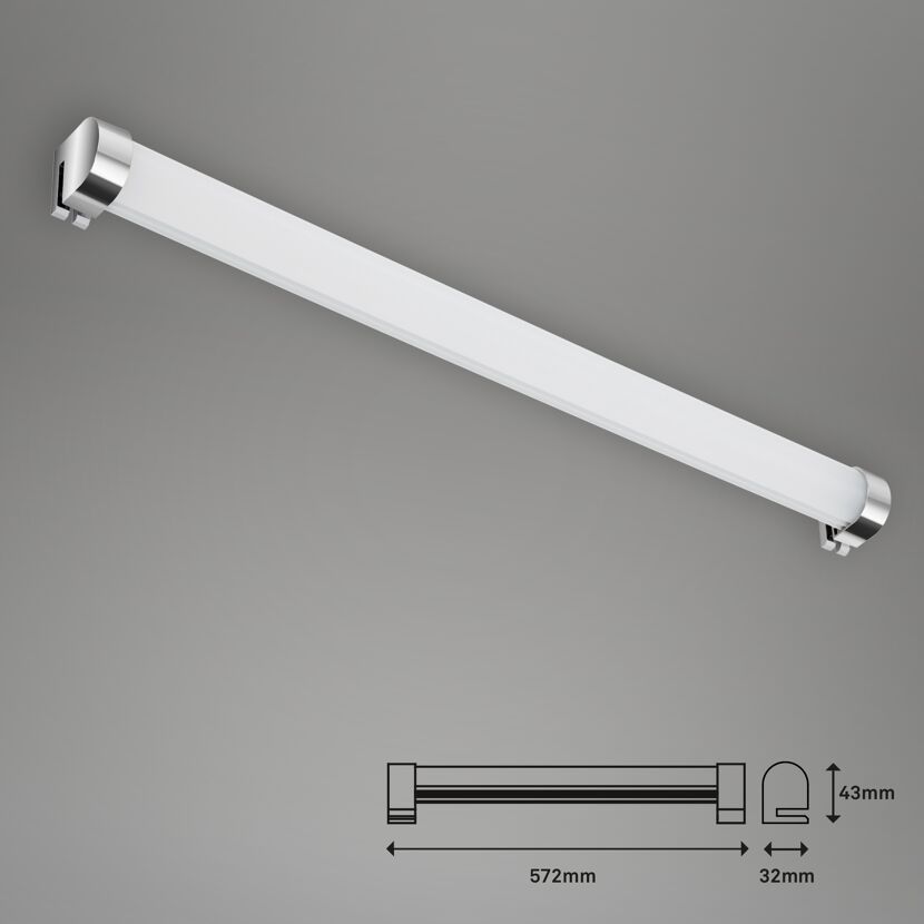 LED-Spiegelleuchte chromfarben 10 W 57,2 cm