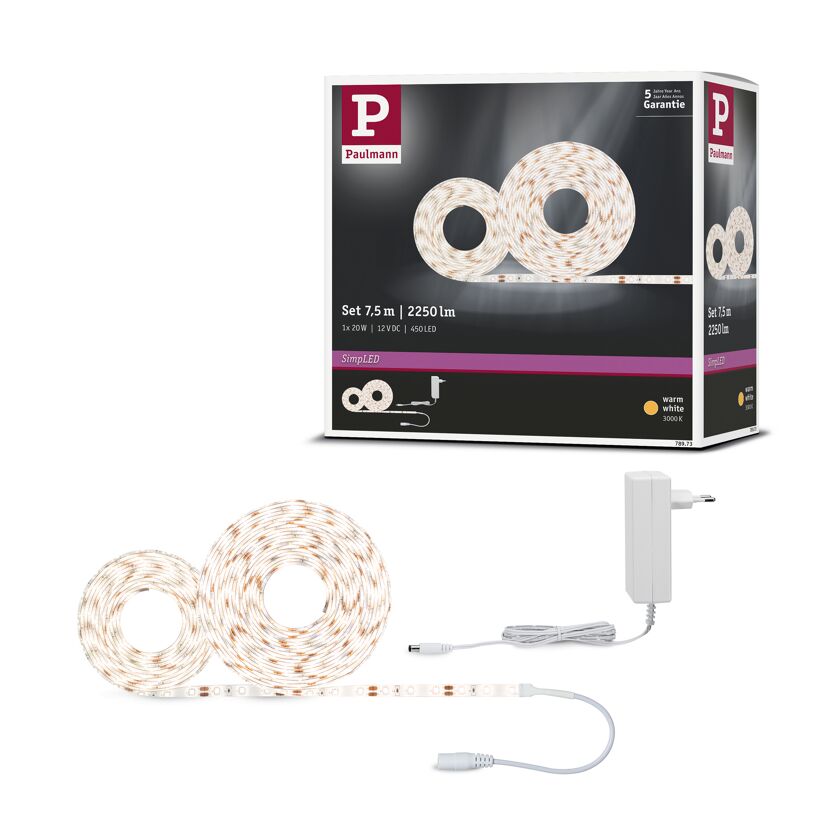LED-Strip-Set 'SimpLED' warmweiß ' 20 W 7,5 m