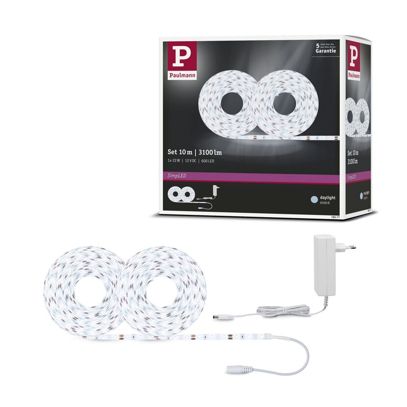 LED-Strip-Set 'SimpLED' tageslichtweiß 22 W 10 m