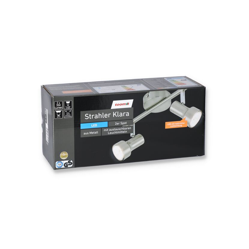 Verpackung des LED-Strahlers Klara von toom